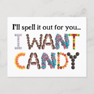 Snoep Funny Halloween Briefkaart