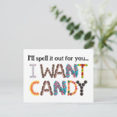 Snoep Funny Halloween Briefkaart (Staand voorkant)