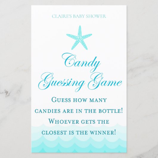Snoep gaming - Baby shower game (Voorkant)