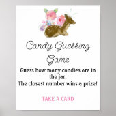 Snoep gaming roze Baby shower Poster (Voorkant)