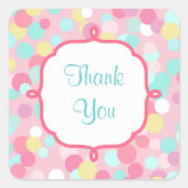 Snoep gekleurd dank u Stickers (Voorkant)