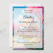 Snoep Gekleurd Lake House Sweet 16 Verjaardag Kaart (Voorkant)