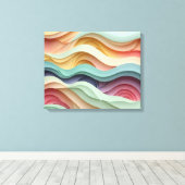Snoep gekleurde avy strepen canvas afdruk (Insitu (Houten vloer))