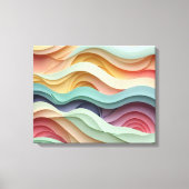 Snoep gekleurde avy strepen canvas afdruk (Voorkant)