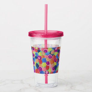 Snoep-gekleurde bloemen Acryltrommel Acryl Drinkbeker
