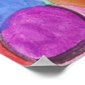 Snoep gekleurde bloemen poster (Hoek)