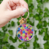 Snoep gekleurde bloemen sleutelhanger (Hand)