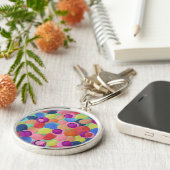 Snoep gekleurde bloemen sleutelhanger (Zijkant)