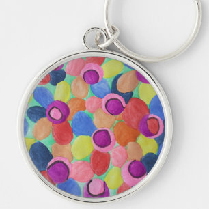 Snoep gekleurde bloemen sleutelhanger