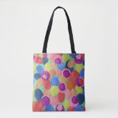 Snoep gekleurde bloemen tote bag (Voorkant)
