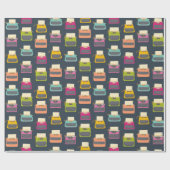 Snoep gekleurde  schrijfmachines gepatterd cadeaupapier (Vlak)