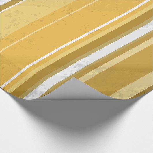 Snoep gele strepen cadeaupapier (Hoek)