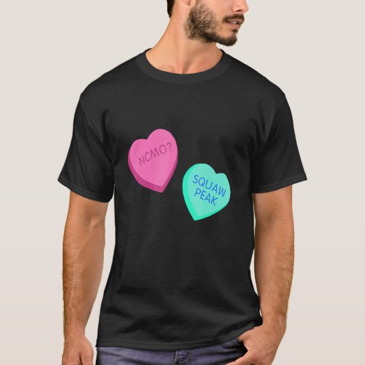 Snoep gesprek harten provo utah Valentijnse  D T-shirt (Voorkant)