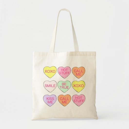 Snoep gesprek Harten Valentijnsdag Sweet Tote Bag (Voorkant)