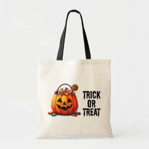 Snoep gevulde Jack-o'-Lantern Trick or treat Bag Tote Bag