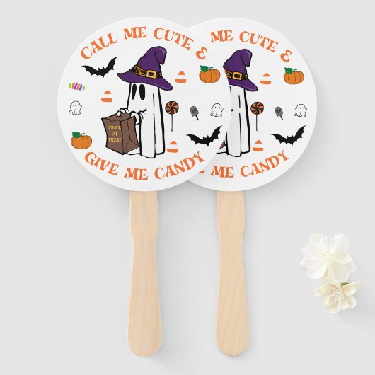 Snoep Ghost Hand Fan Handwaaier (Voorkant en achterkant)