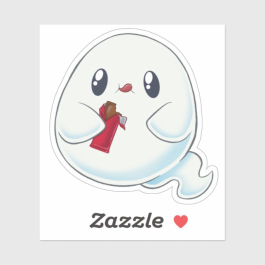 Snoep Ghost Sticker (Vel)