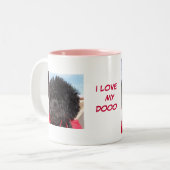 Snoep Ginger Snap, IK HOU VAN MYDOOO Tweekleurige Koffiemok (Voorkant links)