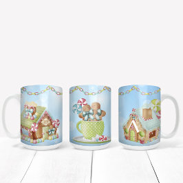 Snoep Gingerbread en Candy Cane Design Tweekleurige Koffiemok
