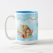 Snoep Gingerbread en Candy Cane Design Tweekleurige Koffiemok (Links)