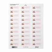 Snoep Gingerbread House Roze Verjaardag Etiket (Full Sheet)