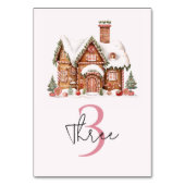 Snoep Gingerbread House Roze Verjaardag Kaart (Achterkant)