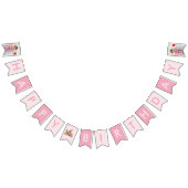 Snoep Gingerbread House Roze Verjaardag Vlaggetjes (Alle)