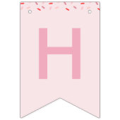 Snoep Gingerbread House Roze Verjaardag Vlaggetjes (Tweede vlag)