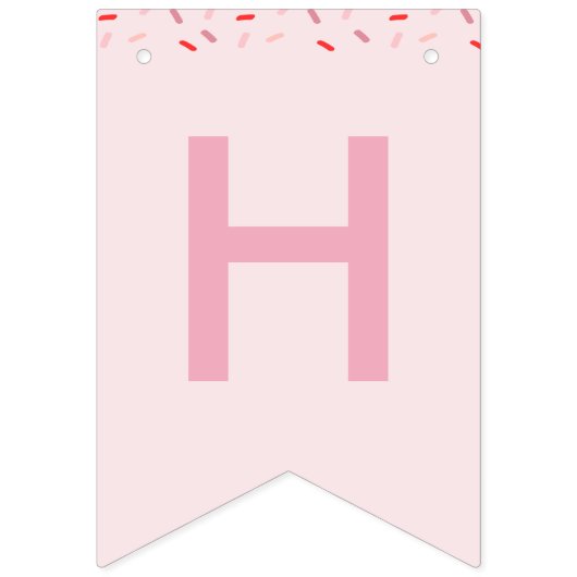 Snoep Gingerbread House Roze Verjaardag Vlaggetjes (Tweede vlag)