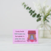 Snoep Gingerbread House Visitekaartjes (Staand voorkant)