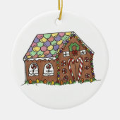 Snoep Gingerbrood House Merry Kerstfeestdag Keramisch Ornament (Voorkant)