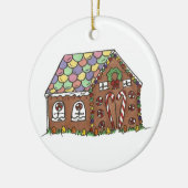 Snoep Gingerbrood House Merry Kerstfeestdag Keramisch Ornament (Links)