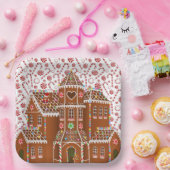 Snoep Gingerbrood House Papieren Bordje (Feest)