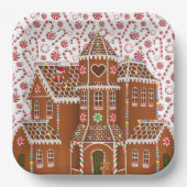 Snoep Gingerbrood House Papieren Bordje (Voorkant)