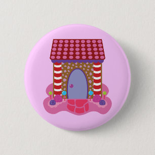Snoep Gingerbrood House Ronde Button 5,7 Cm