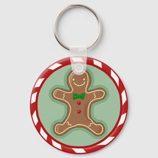 Snoep Gingerbrood Man Sleutelhanger (Voorkant)