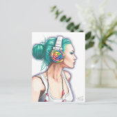 Snoep Girl Briefkaart Punk Rocker Briefkaart Candy (Staand voorkant)