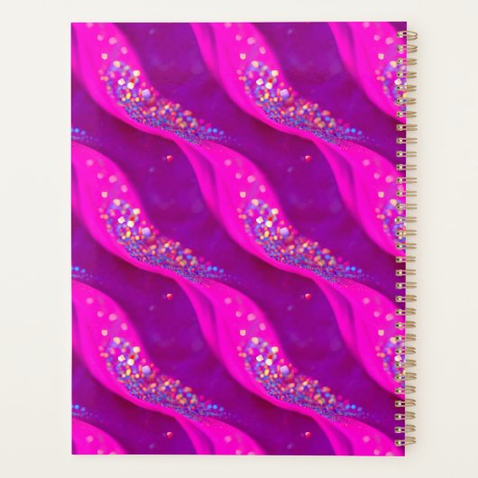 Snoep Glitter Planner - Abstracte roze Sparkles (Achterkant)