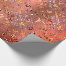 Snoep Gold Meadow Butterfly snijdt Pareltjes Diamo Cadeaupapier