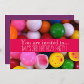 Snoep gomballen kind verjaardag kaart (Voorkant / Achterkant)