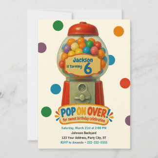 Snoep Gumball Feestje Kinderverjaardag Kaart