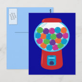 Snoep-gumbalmachine Briefkaart (Voorkant / Achterkant)