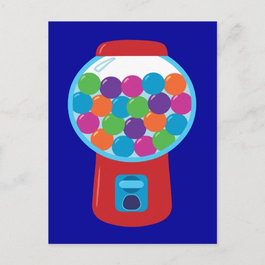 Snoep-gumbalmachine Briefkaart (Voorkant)