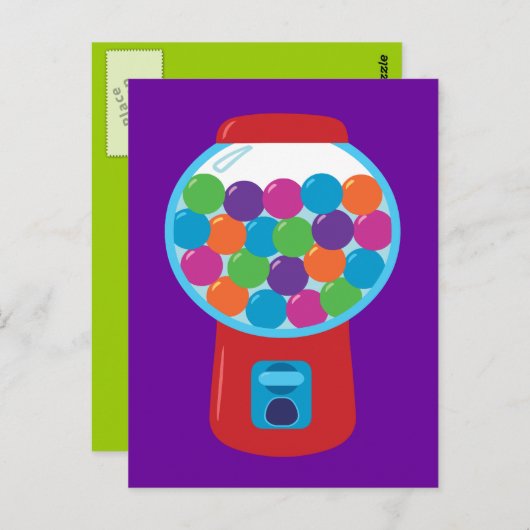 Snoep-gumbalmachine Briefkaart (Voorkant / Achterkant)