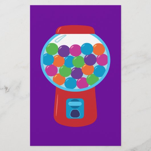 Snoep-gumbalmachine Briefpapier (Voorkant)