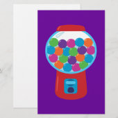 Snoep-gumbalmachine Briefpapier (Voorkant / Achterkant)