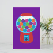 Snoep-gumbalmachine Briefpapier (Staand voorkant)