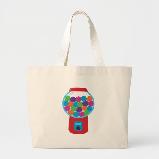Snoep-gumbalmachine Grote Tote Bag (Voorkant)
