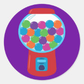 Snoep-gumbalmachine Ronde Sticker (Voorkant)