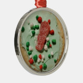 Snoep Gummie met kerstsuiker, bevroren Metalen Ornament (Rechts)